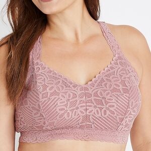 Vintage Lace Solid Racerback Bralette size Large.